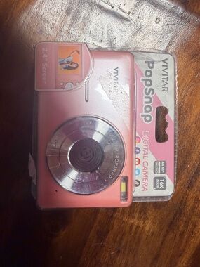 Vivitar PopSnap Pink Compact Digital Camera - Portable Point & Shoot